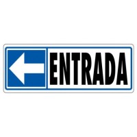 SEÑAL "ENTRADA (IZQUIERDA)" 175X65 PVC GRIS ARCHIVO 2000 6177-08 GS (Espera 4 dias) en Huesoi